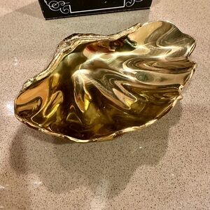 Vintage Brass Clam Shell Trinket Tray or Soap Dish  Heavy Brass Sz 6”x4.5”